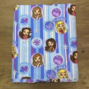 Lil Bratz Sewing Fabric 2 Yards 2004 Out of Print Purple Blue 100% Cotton